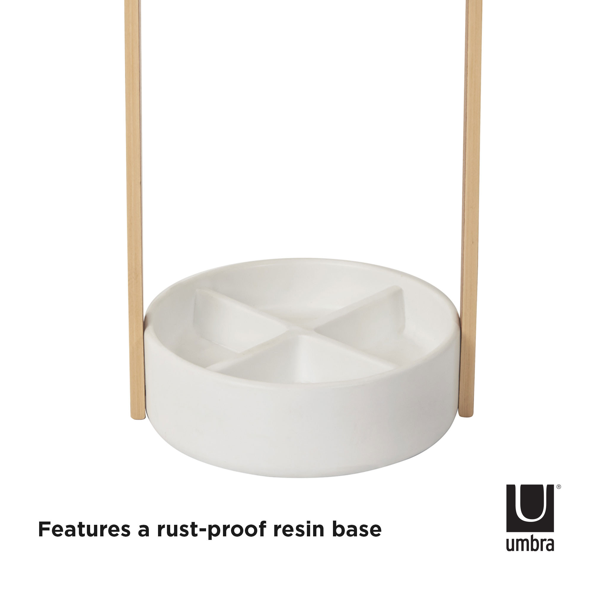 PXUB: Umbra BELLWOOD UMBRELLA STAND WHT/NAT