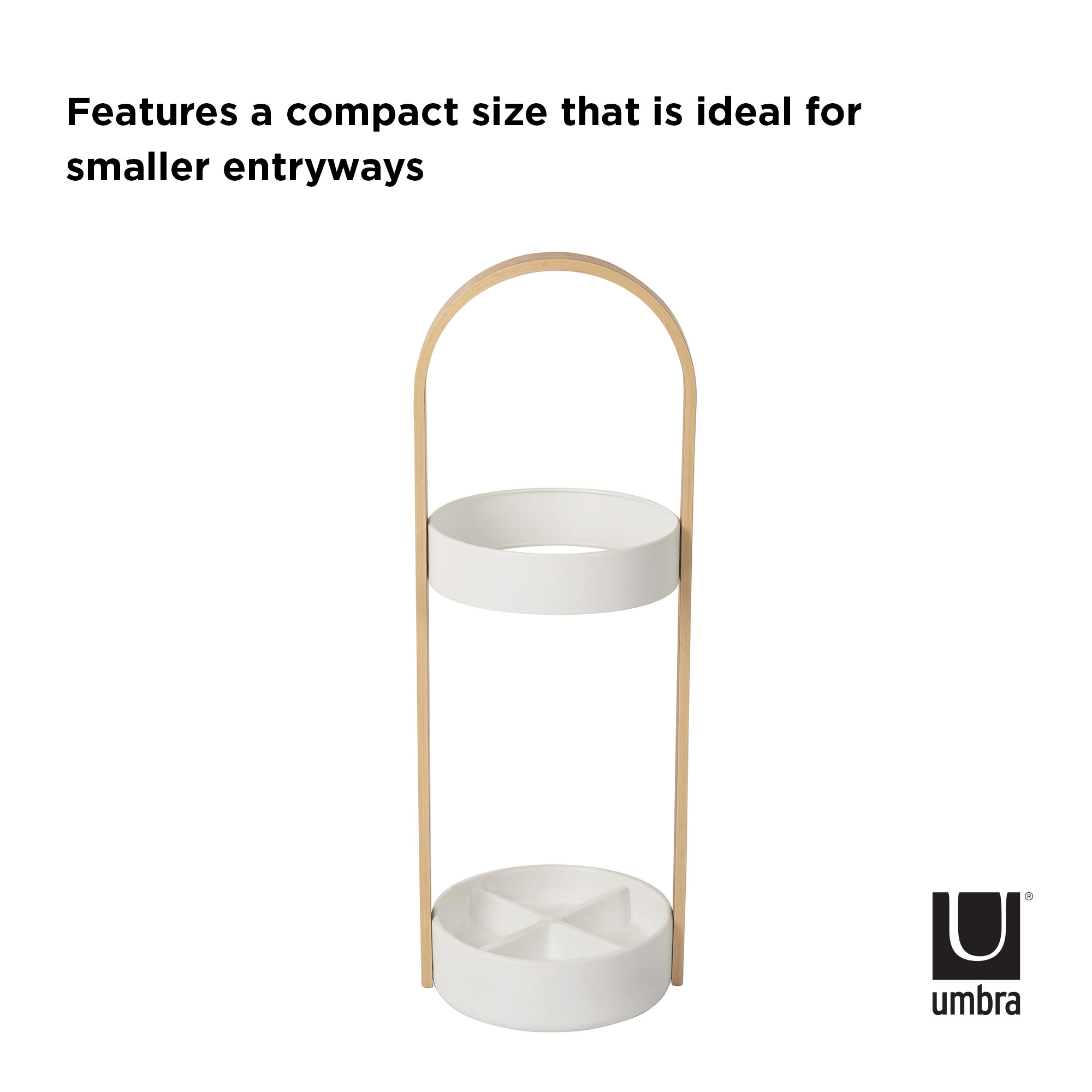 PXUB: Umbra BELLWOOD UMBRELLA STAND WHT/NAT