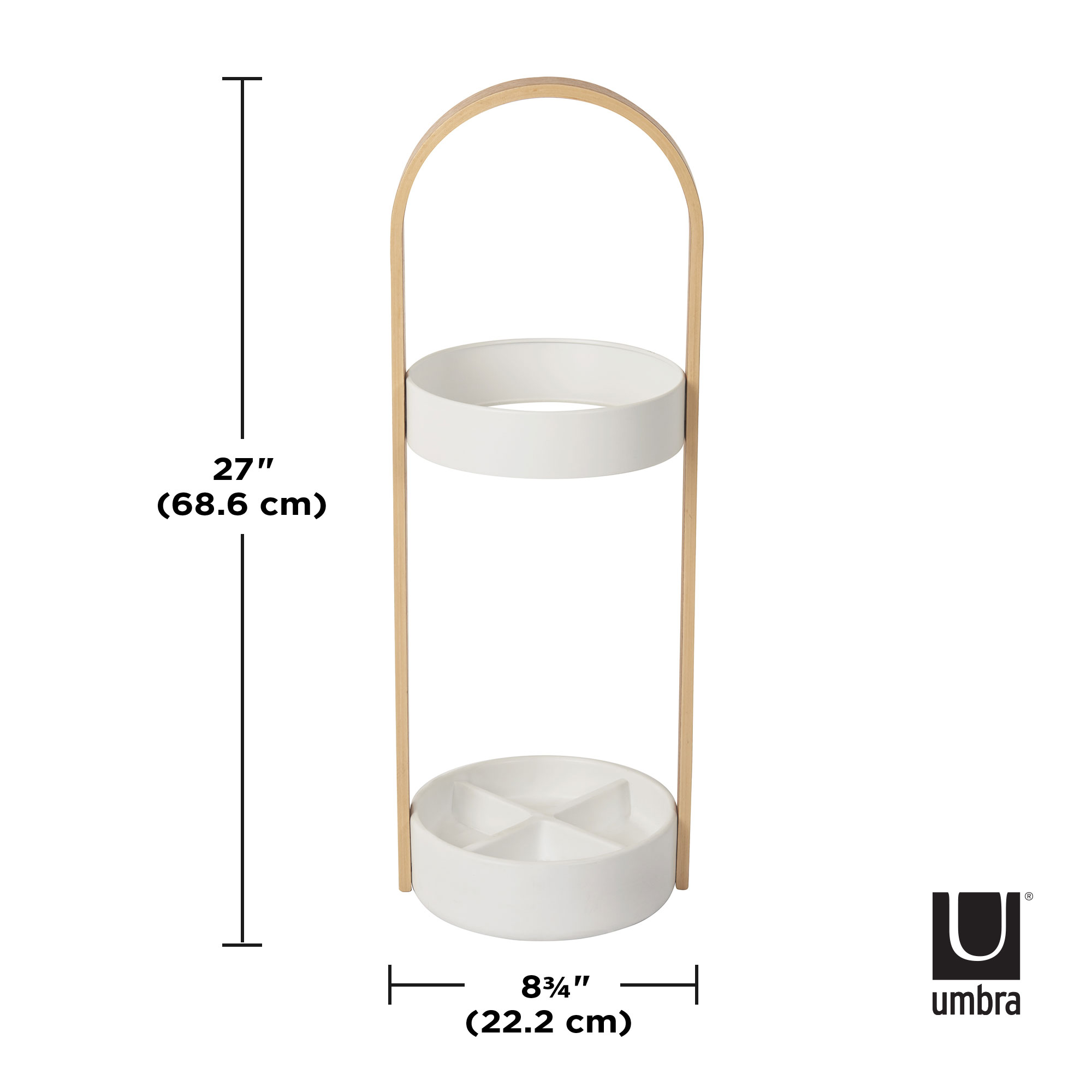 PXUB: Umbra BELLWOOD UMBRELLA STAND WHT/NAT