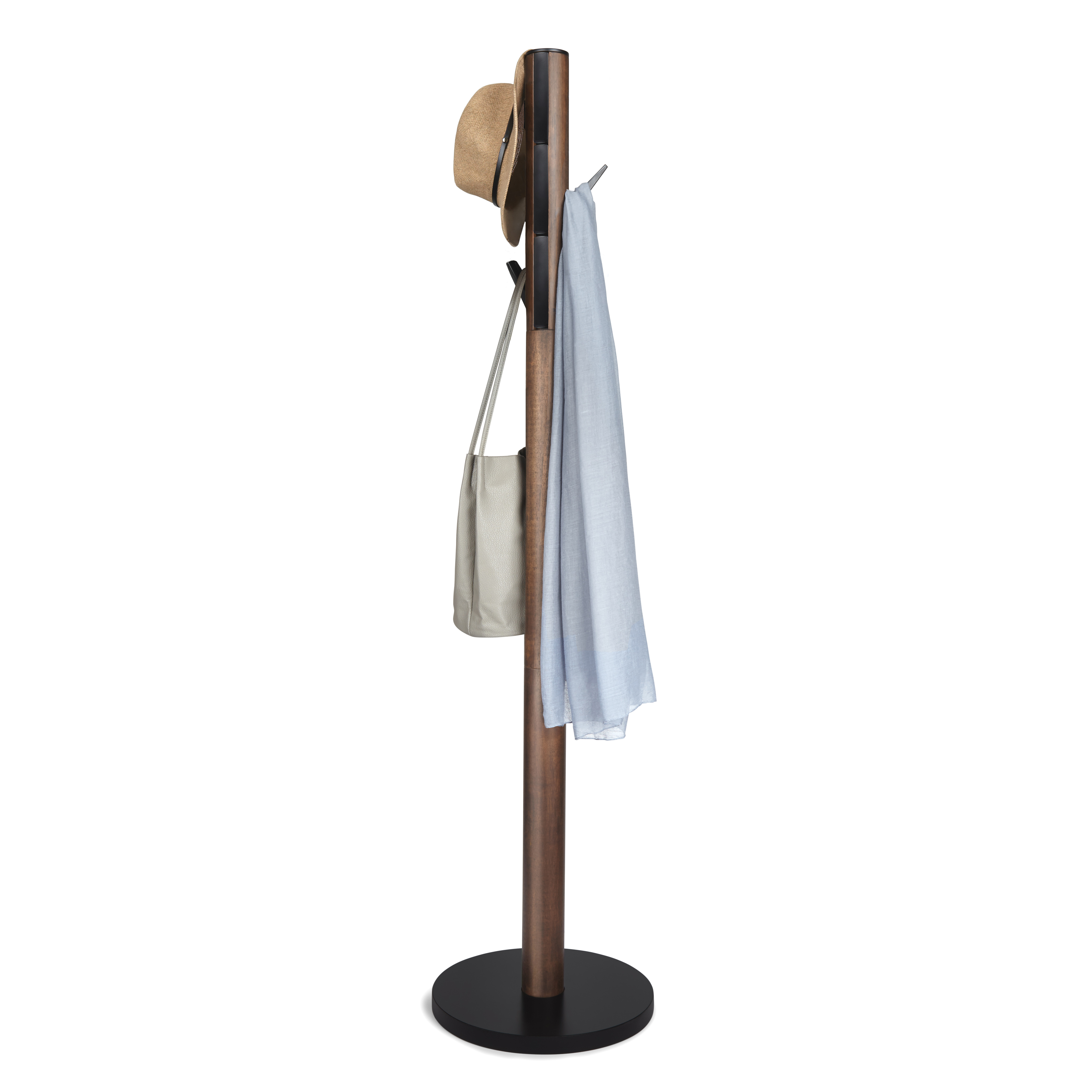 PXUB: Umbra FLAPPER COAT RACK l Black/Walnut l