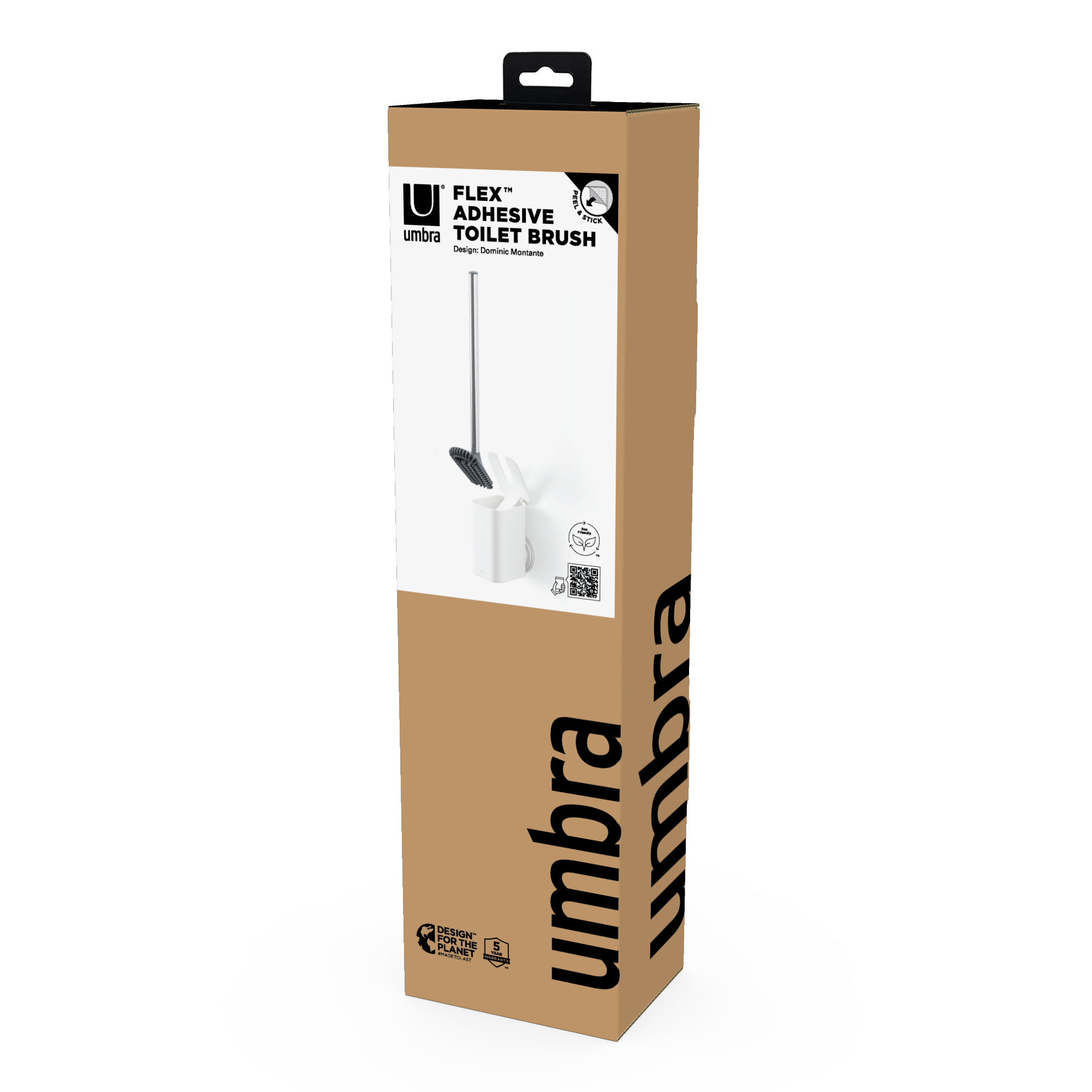 PXUB : Umbra FLEX ADHESIVE TOILET BRUSH l White l