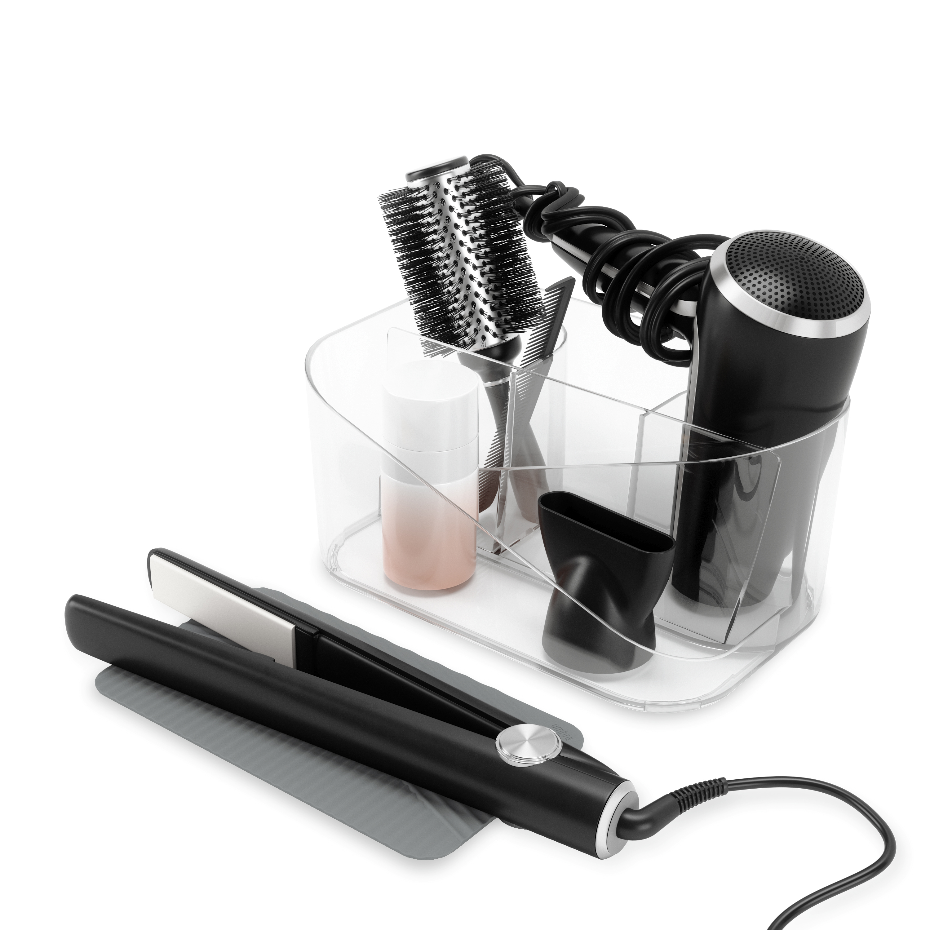 PXUB: Umbra GLAM HAIR TOOL ORGANIZER CLR/CHAR