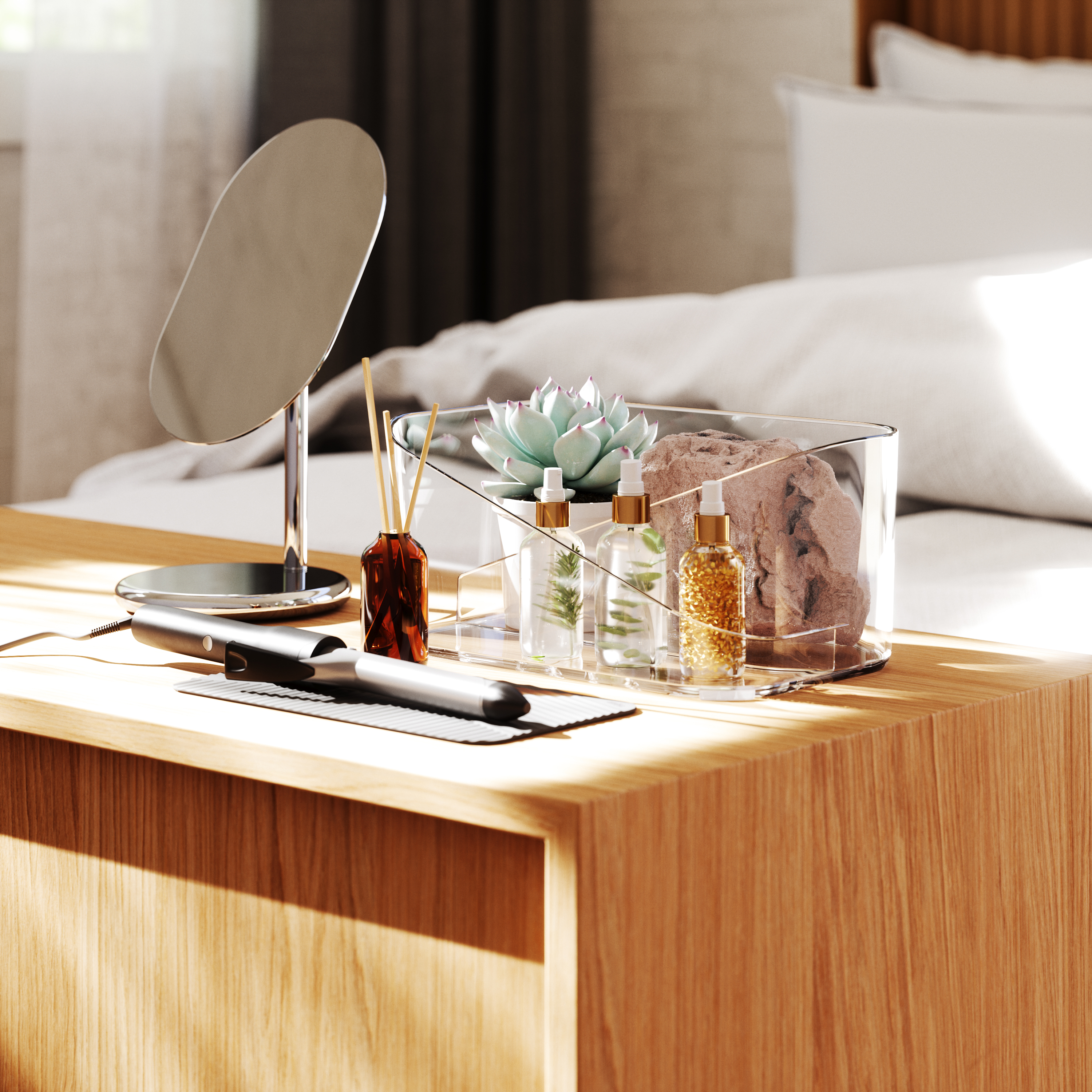 PXUB: Umbra GLAM HAIR TOOL ORGANIZER CLR/CHAR