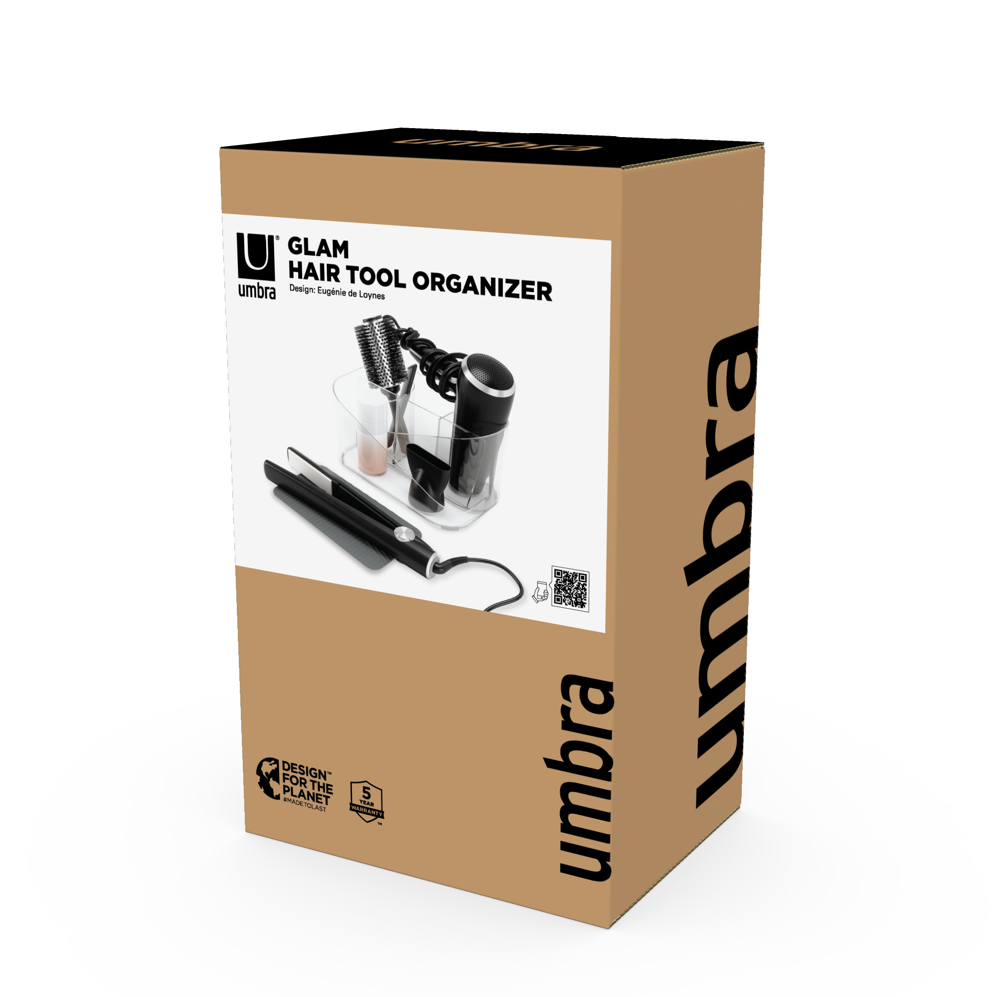 PXUB: Umbra GLAM HAIR TOOL ORGANIZER CLR/CHAR