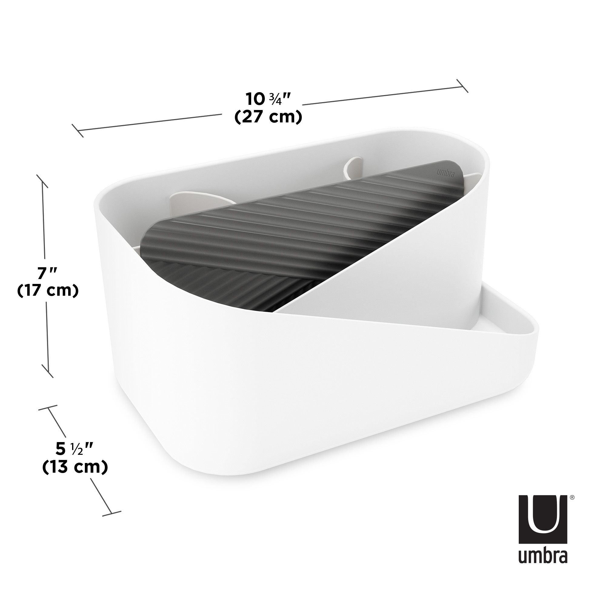 PXUB: Umbra GLAM HAIR TOOL ORGANIZER WHT/CHAR
