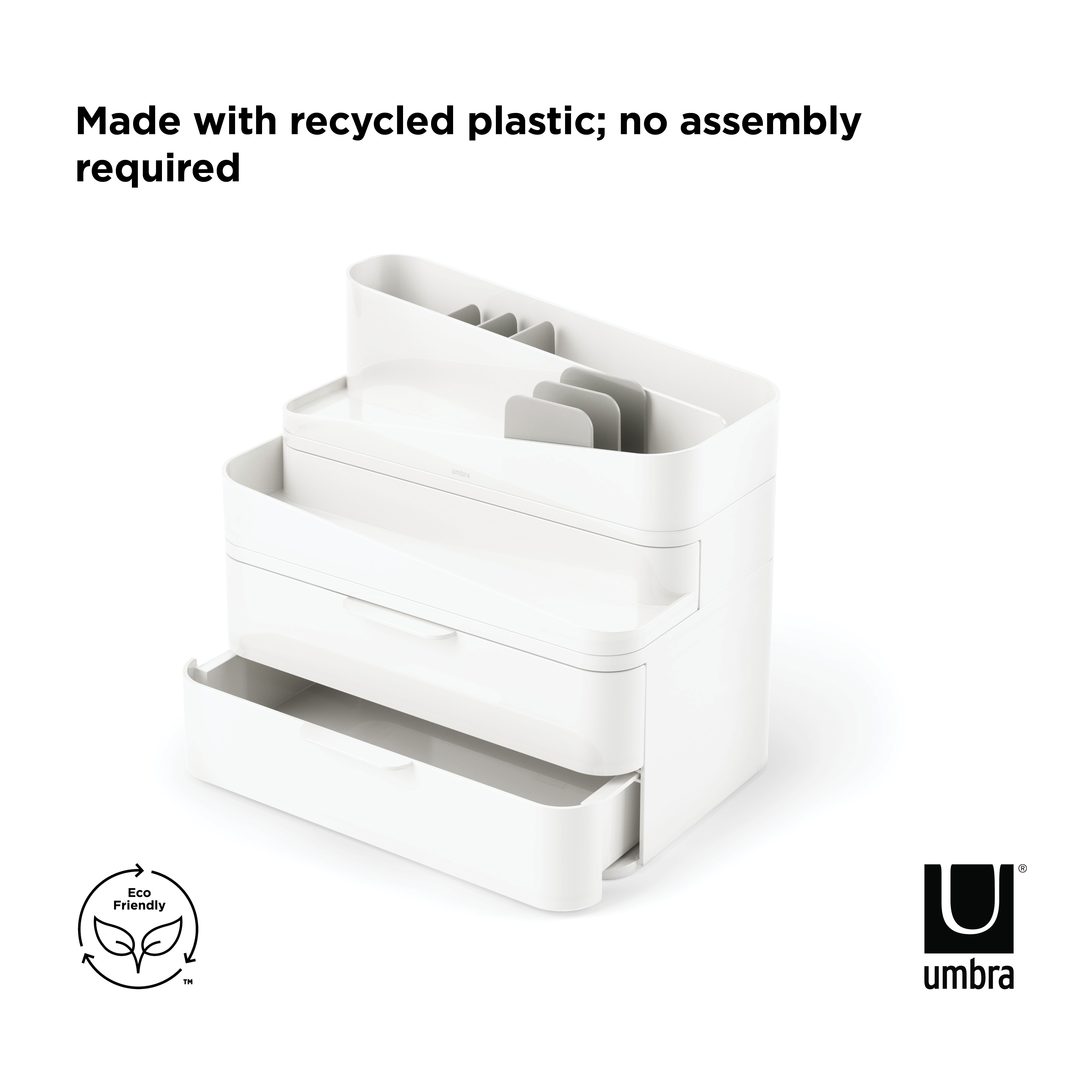 PXUB : Umbra GLAM ORGANIZER LARGE l White/Grey l