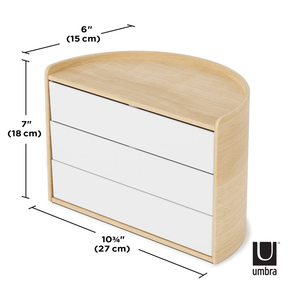 PXUB: Umbra MOONA STORAGE BOX WHT/NAT