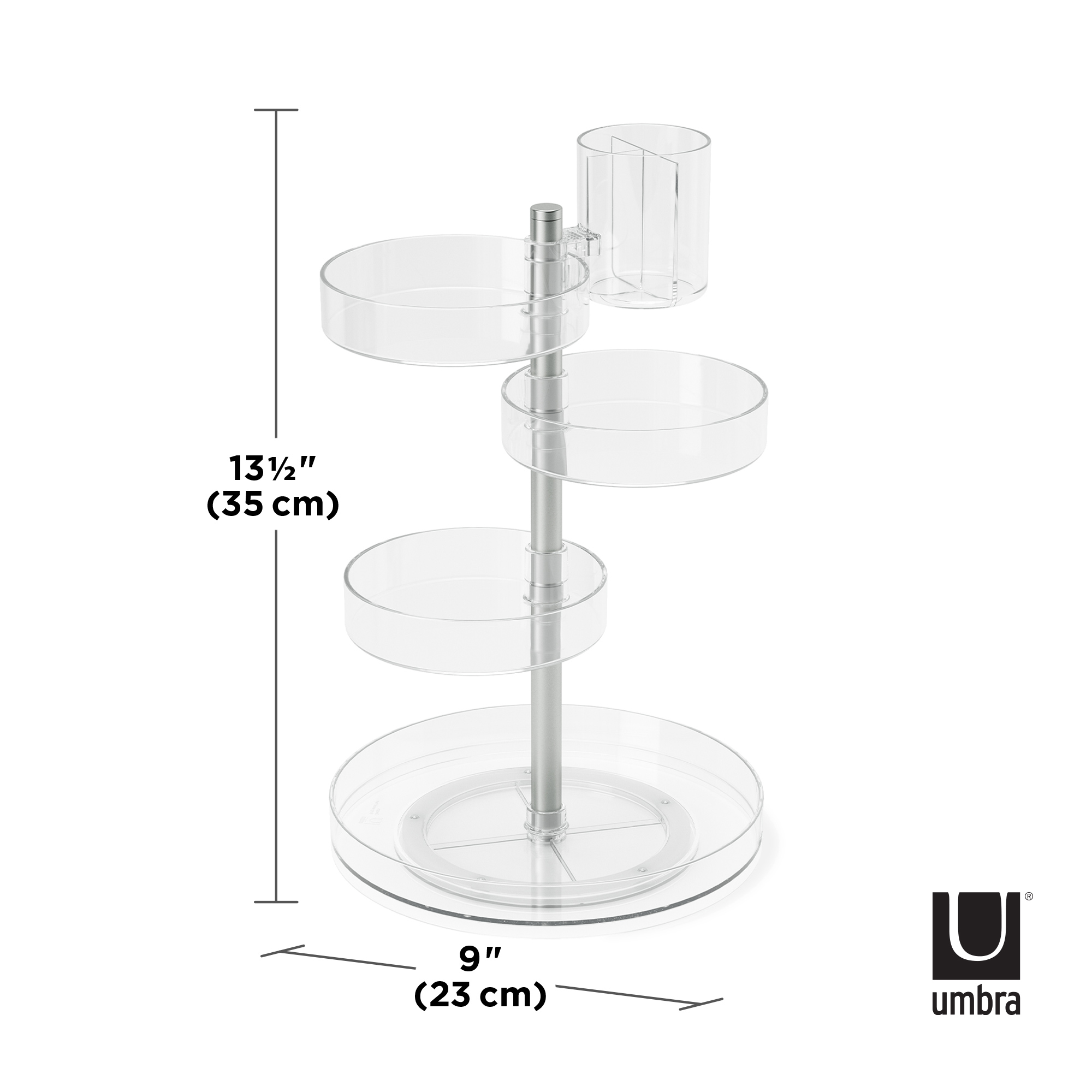 PXUB: Umbra PIROUETTE ORGANIZER CLR/NKL