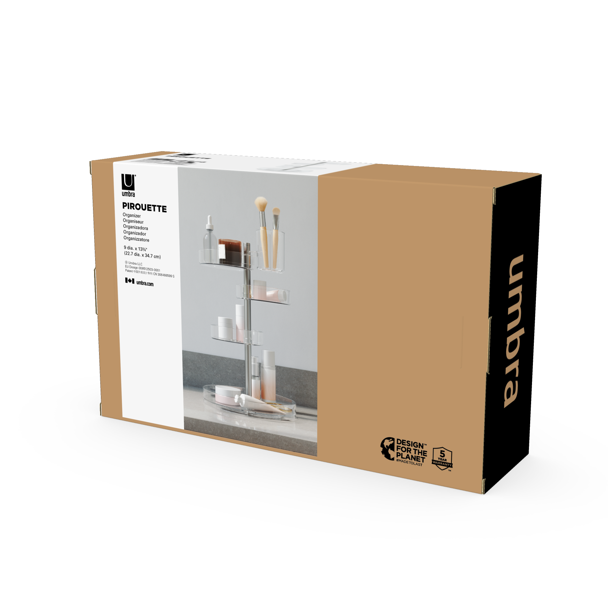 PXUB: Umbra PIROUETTE ORGANIZER CLR/NKL