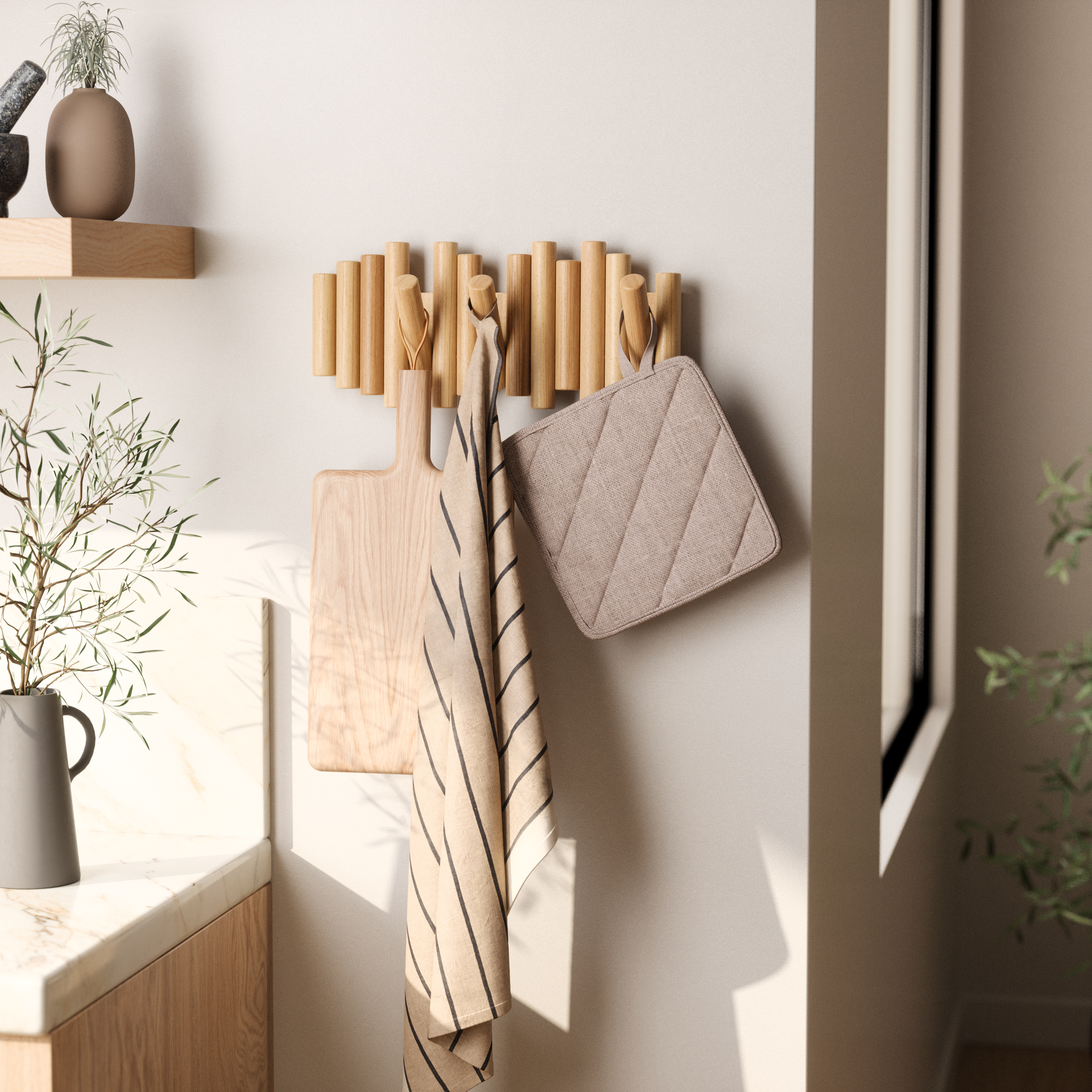 PXUB : Umbra PICKET RAIL HOOK l Natural l