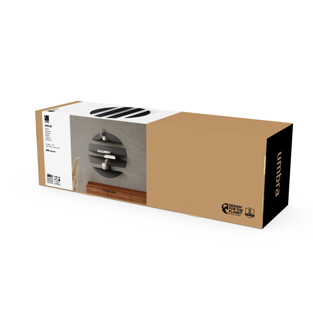 PXUB: Umbra SOLIS SHELVES 4PC BLACK