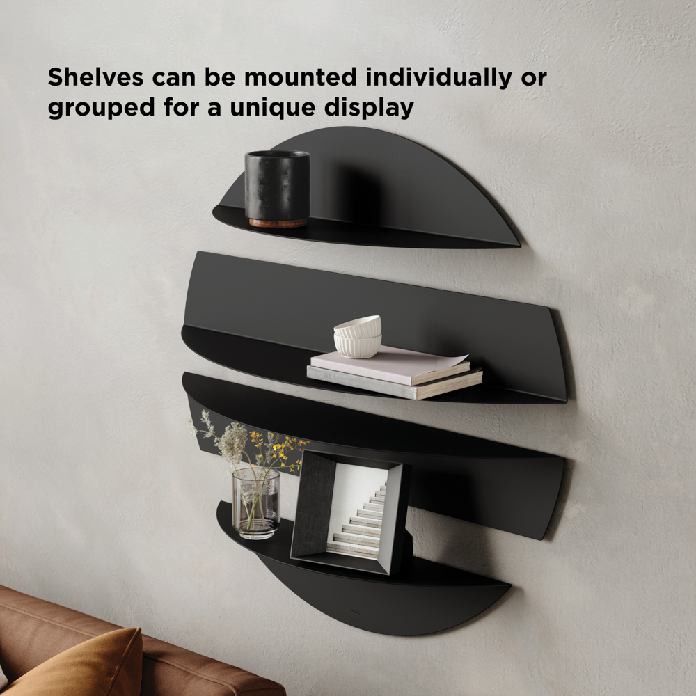 PXUB: Umbra SOLIS SHELVES 4PC BLACK