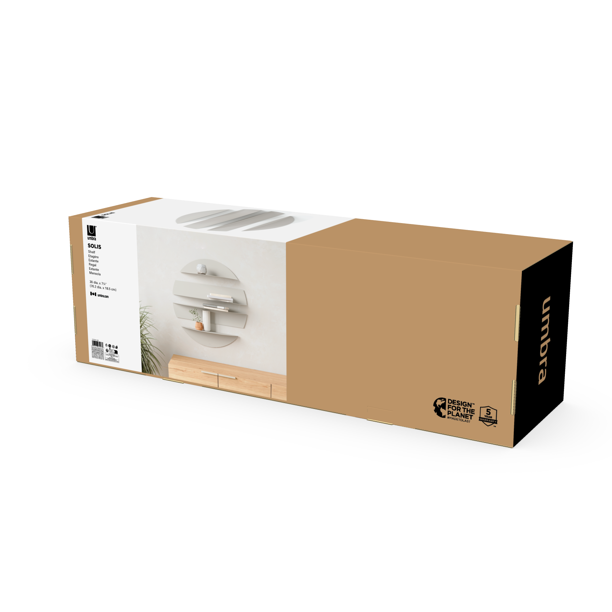 PXUB: Umbra SOLIS SHELVES 4PC STONE