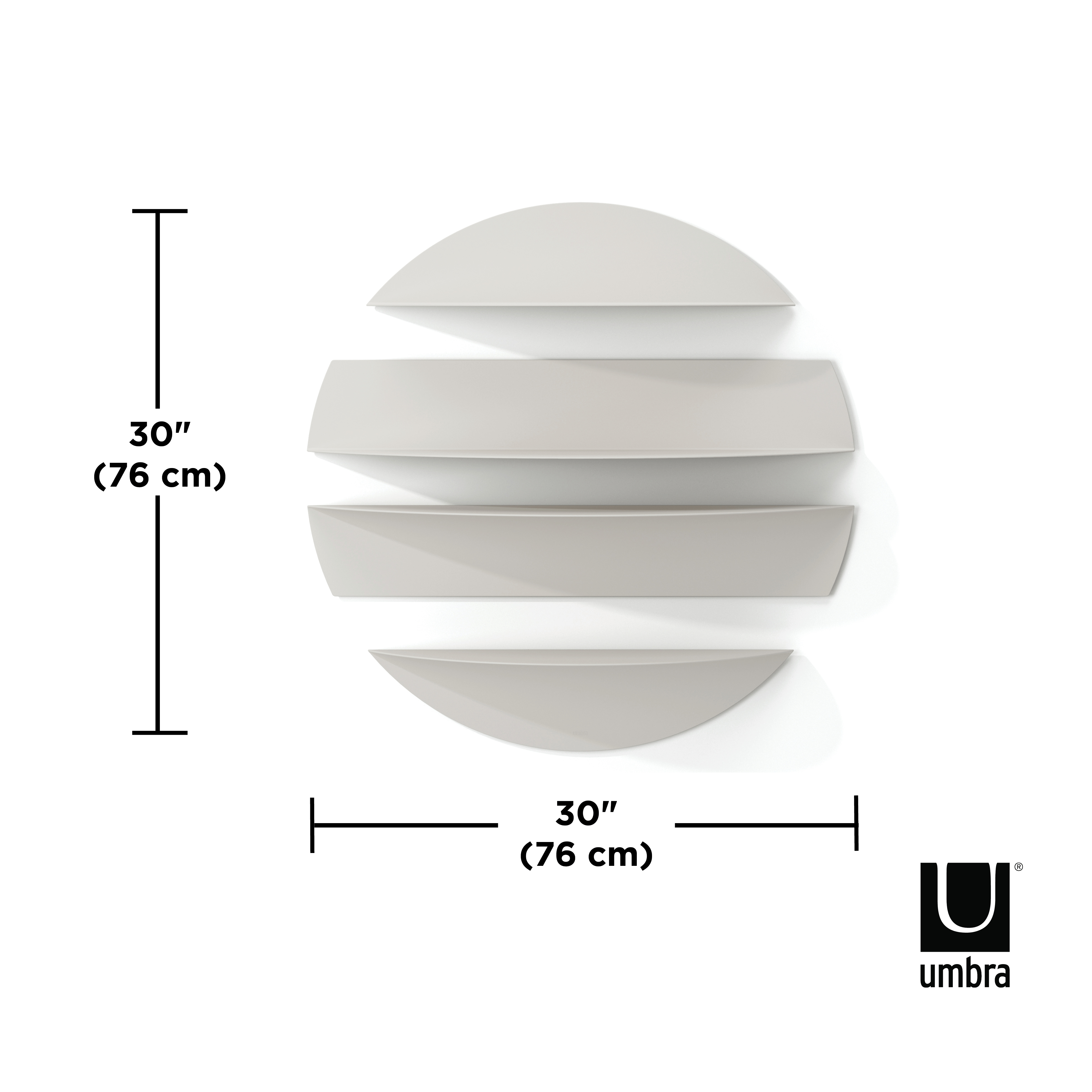 PXUB: Umbra SOLIS SHELVES 4PC STONE