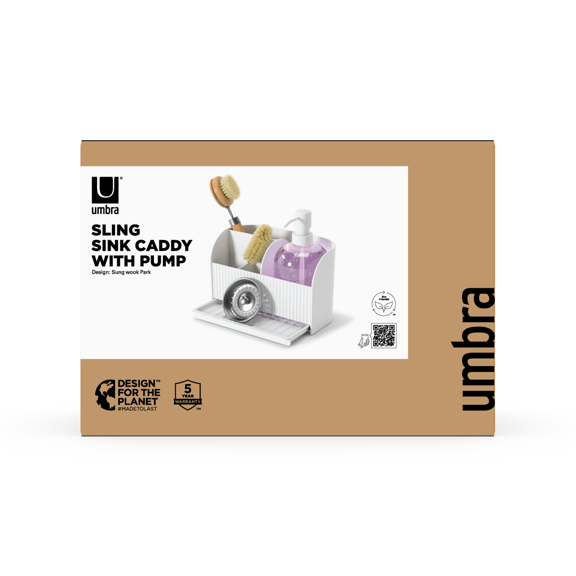 PXUB : Umbra SLING SINK CADDY W/PUMP l White l