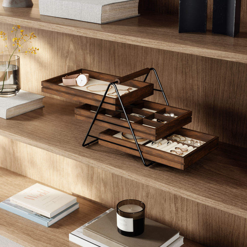PXUB: Umbra TERRACE JWL TRAY BLK/WAL