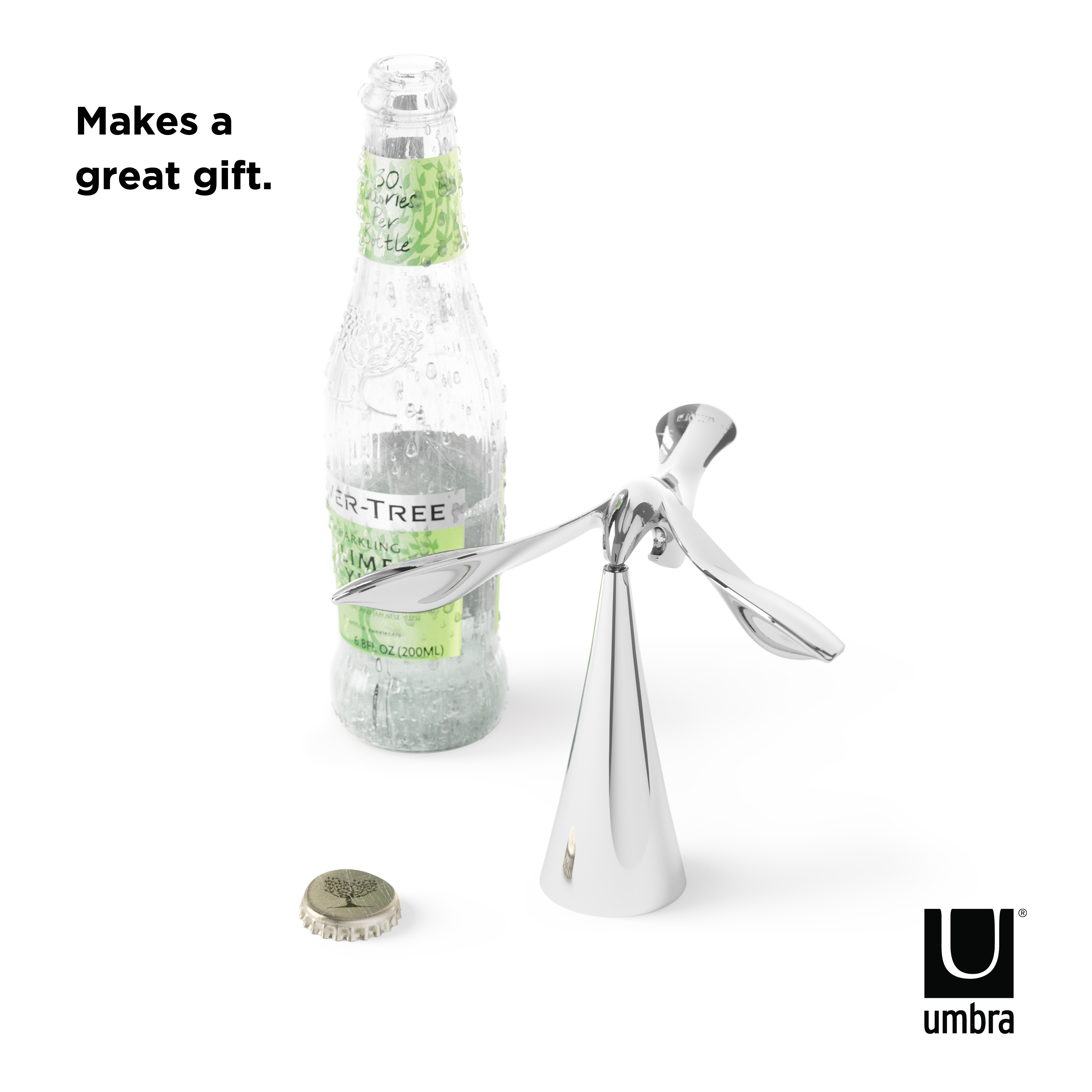 PXUB : Umbra TIPSY BOTTLE OPENER 1/5 l CHROME l