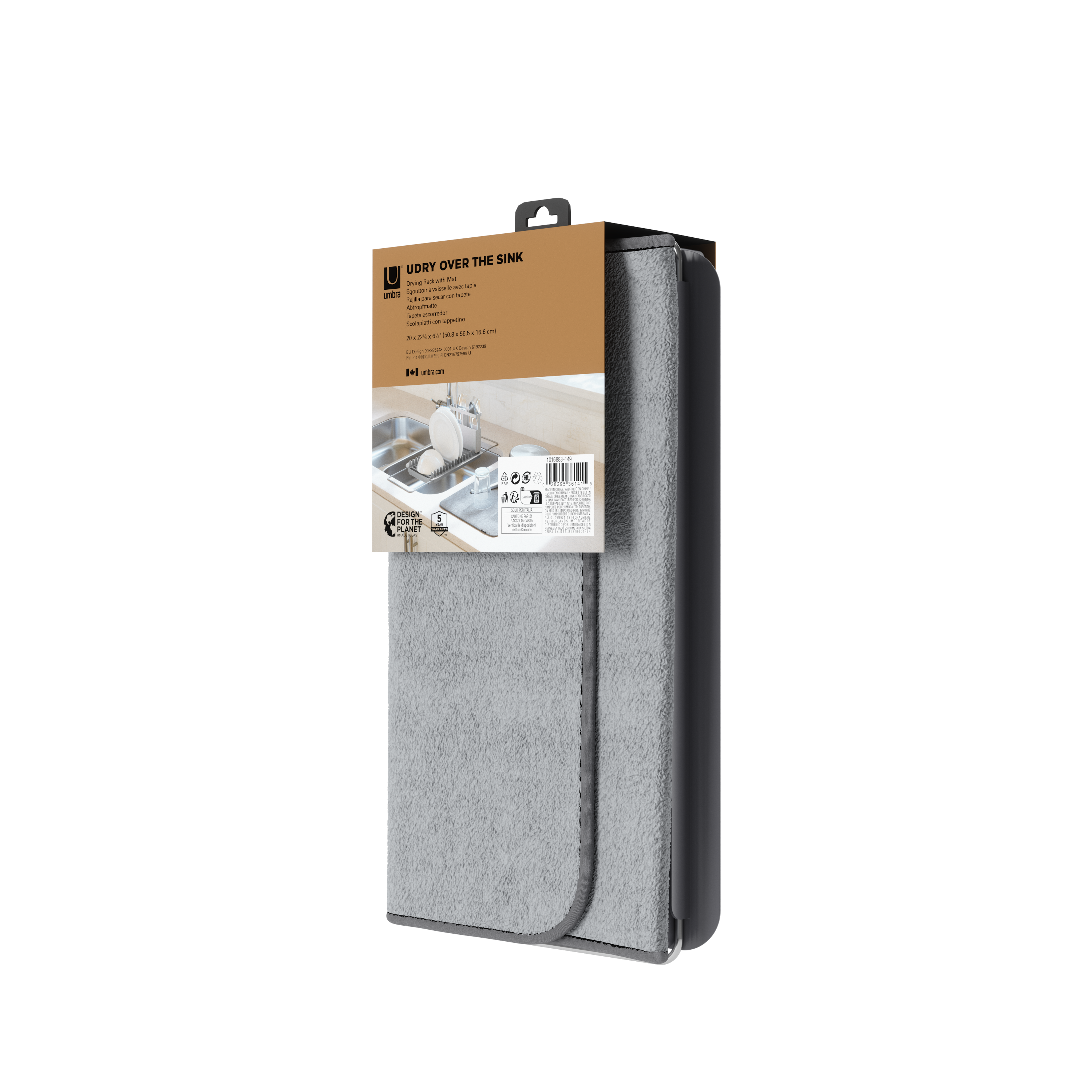 PXUB: Umbra UDRY OVER THE SINK CHARCOAL