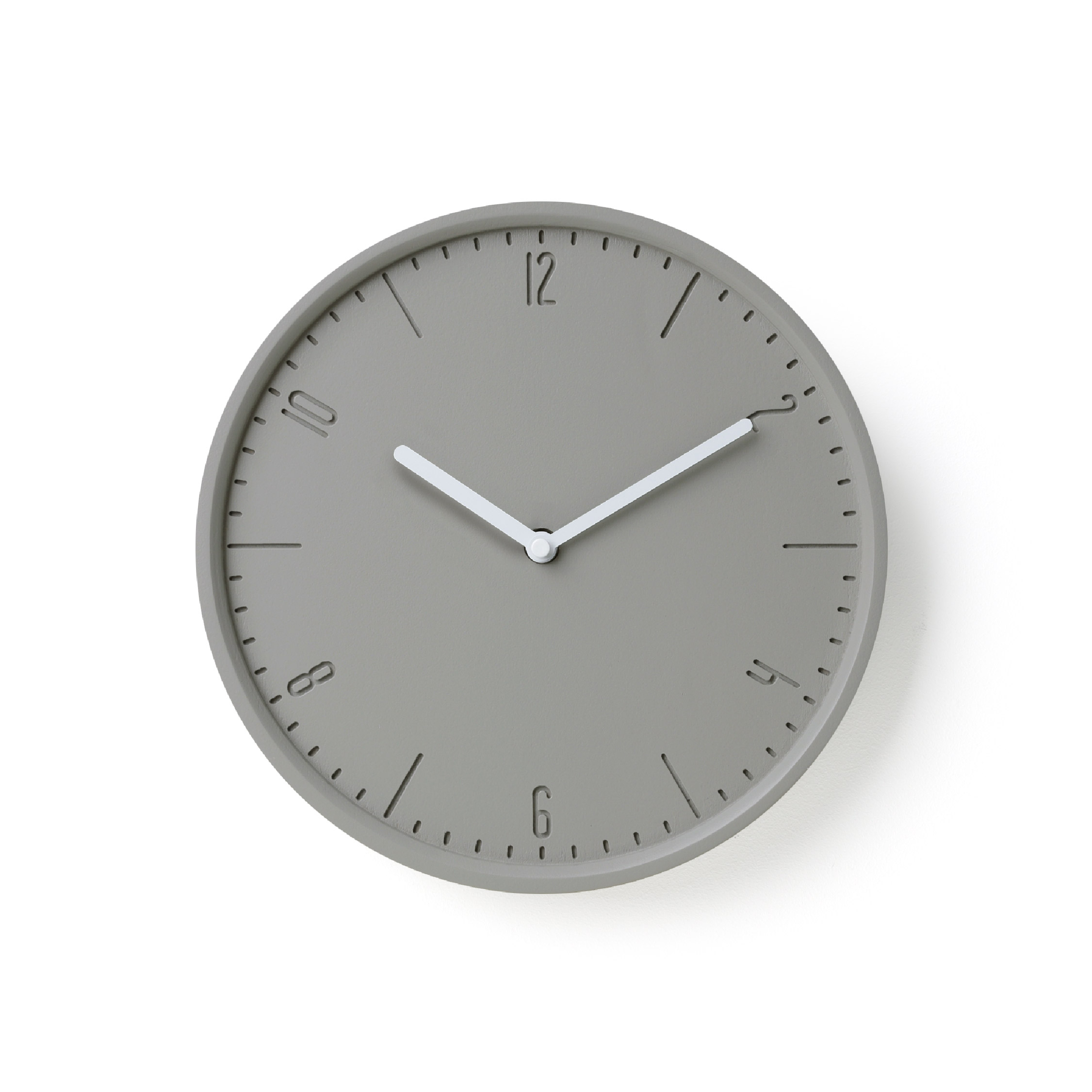 COBY-W : Grey B. | White H. wall clock