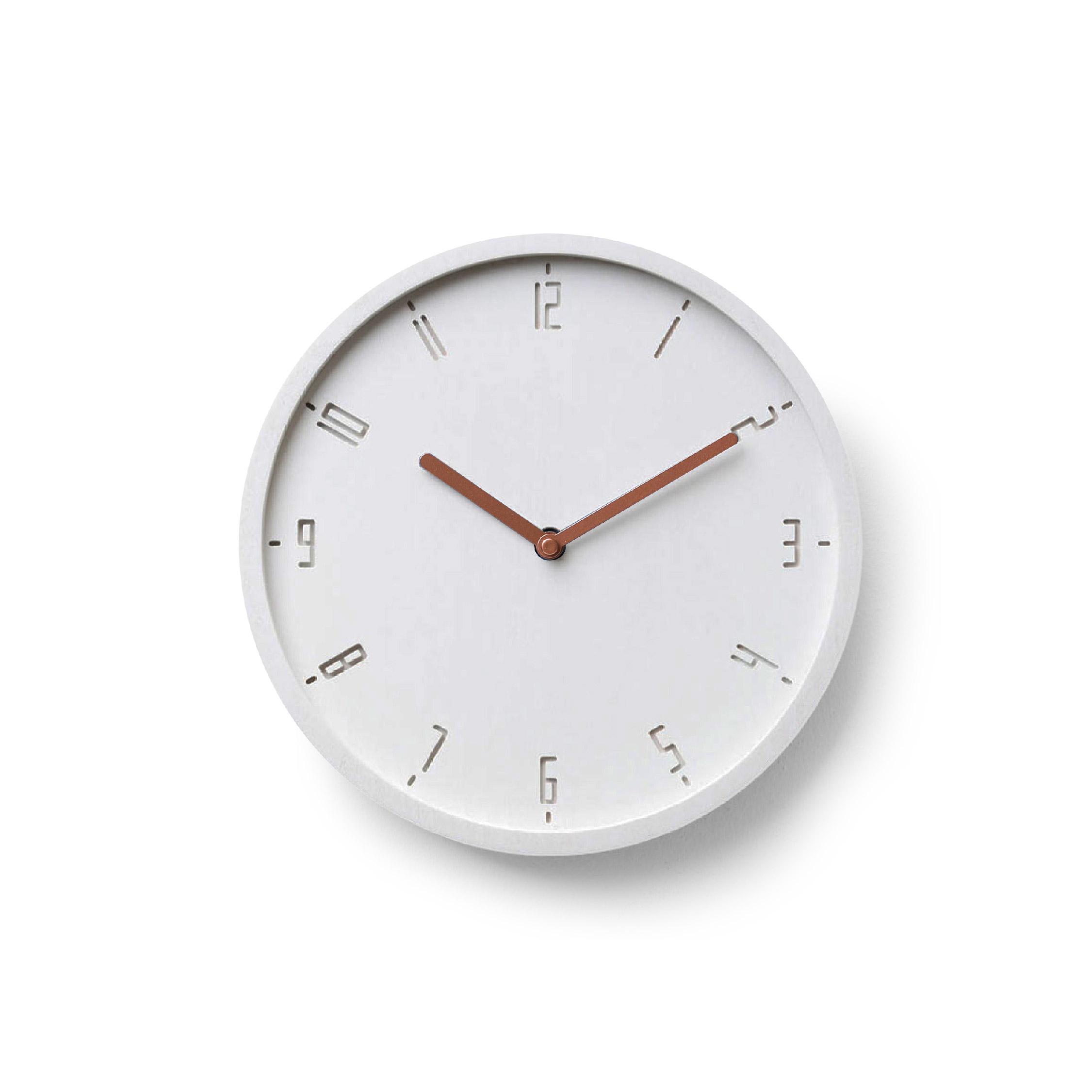 TIMY-C : White B.|Copper H. wall clock