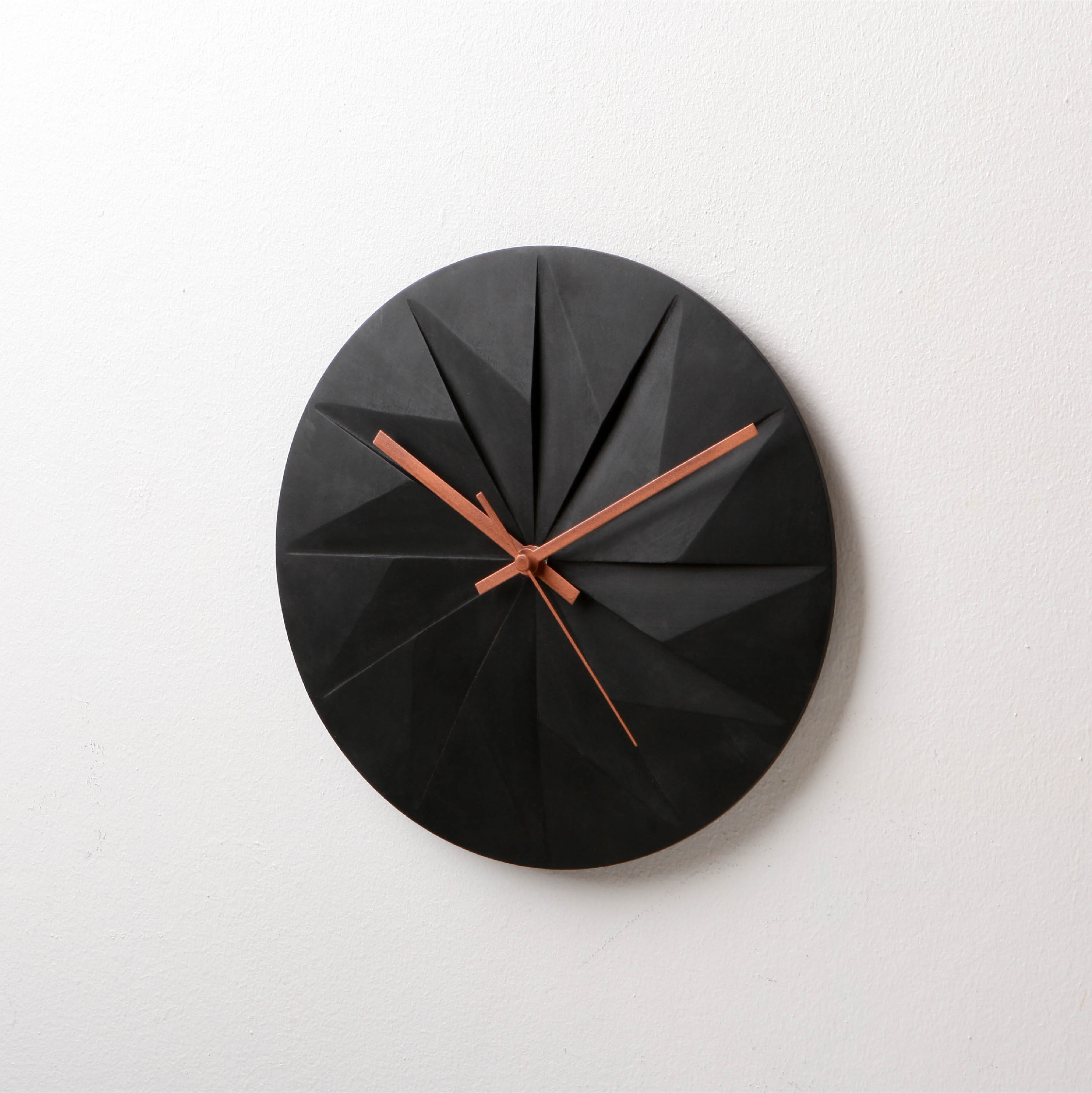 SHADY Wall clock |Charcoal|Copper Hand clock|