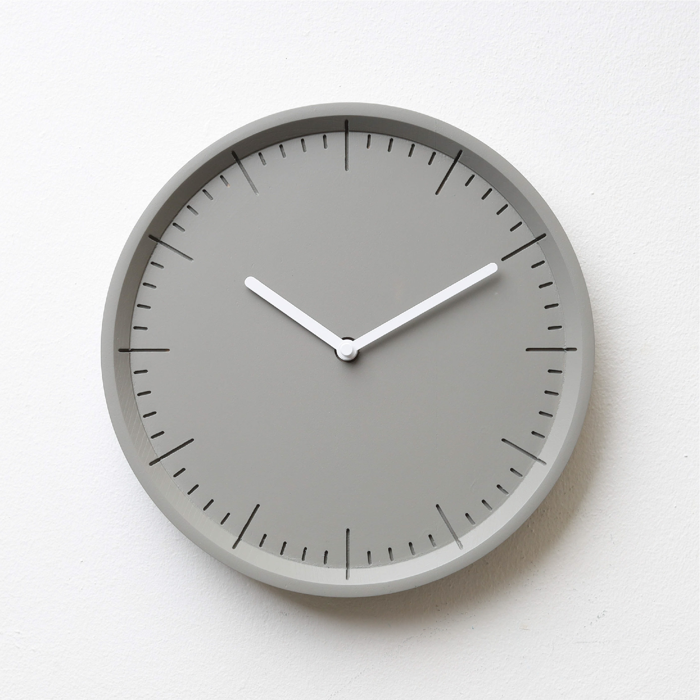 METER Elementary Grey B. | White H. wall clock