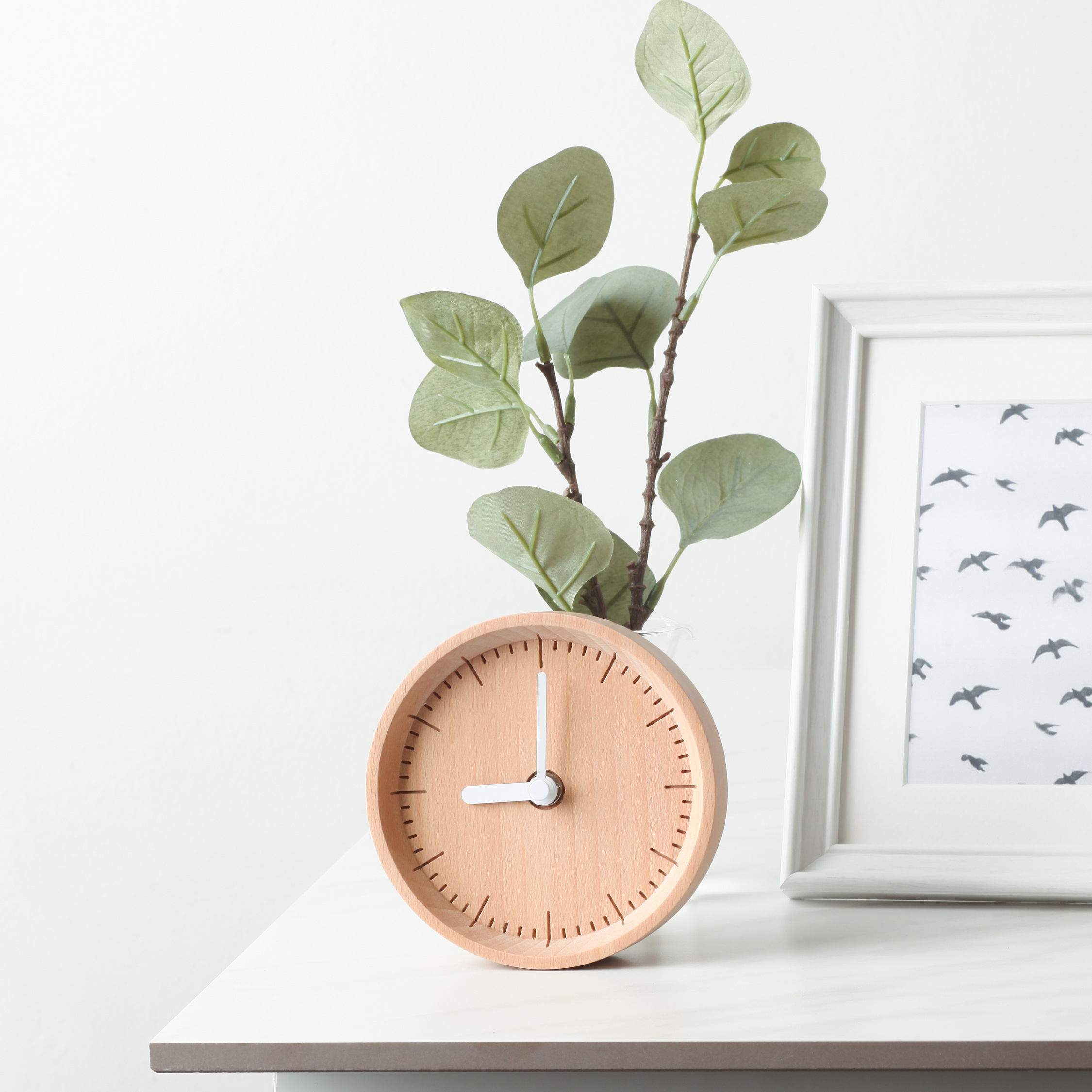 MILLI Natural B. | White H. wall clock