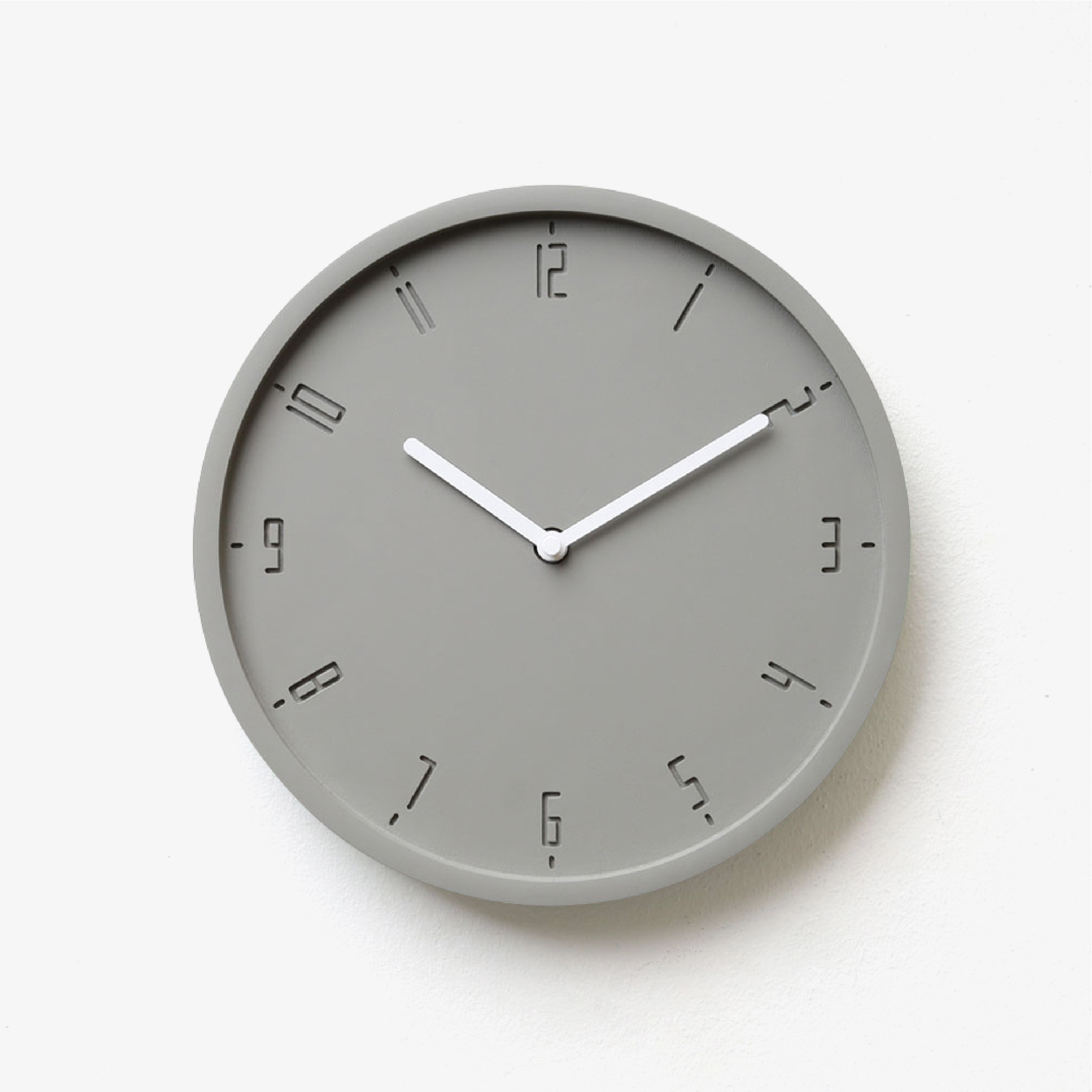 TIMY-C-Elementary Grey B. | White H. wall clock