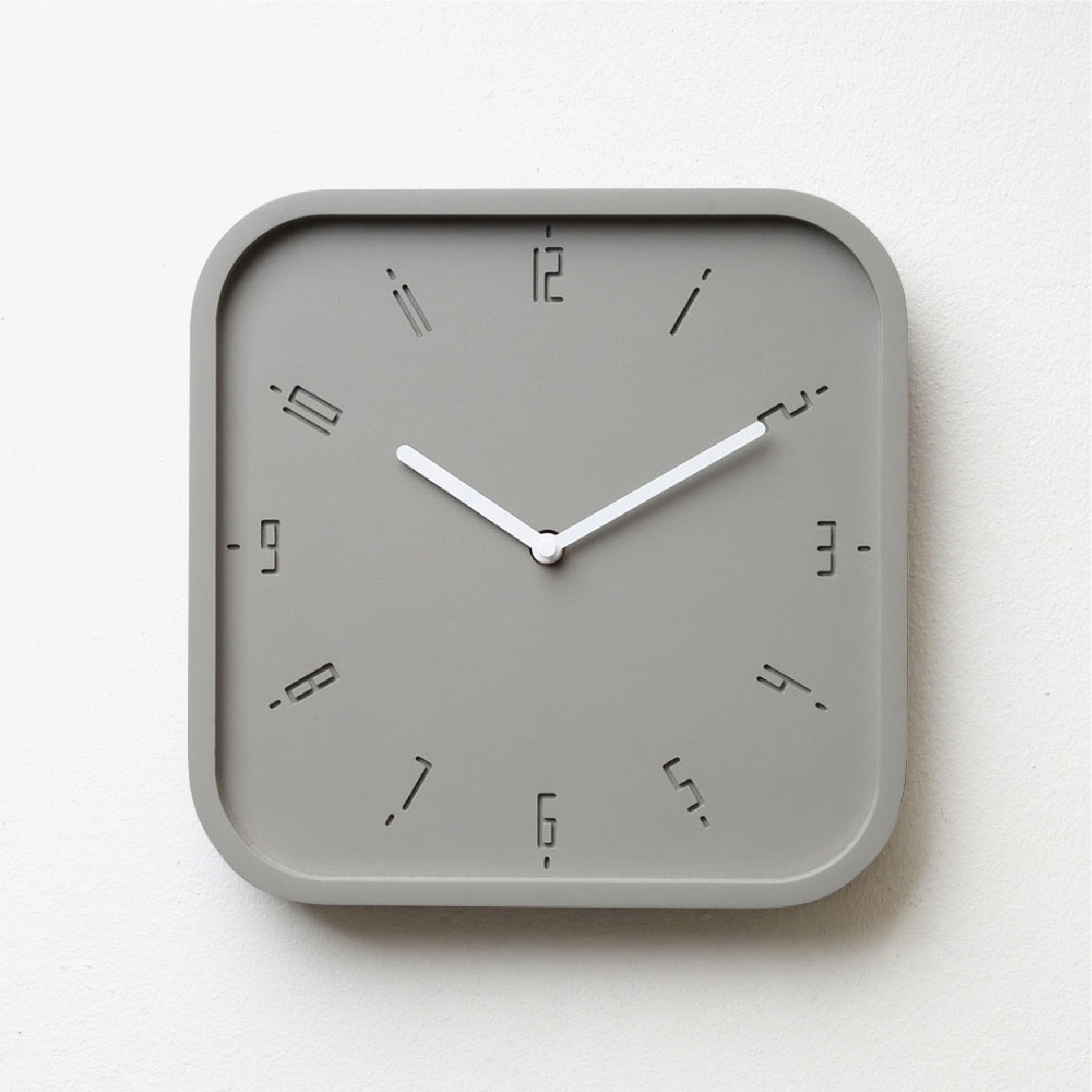 TIMY-S-Elementary Grey B.| White H. wall clock