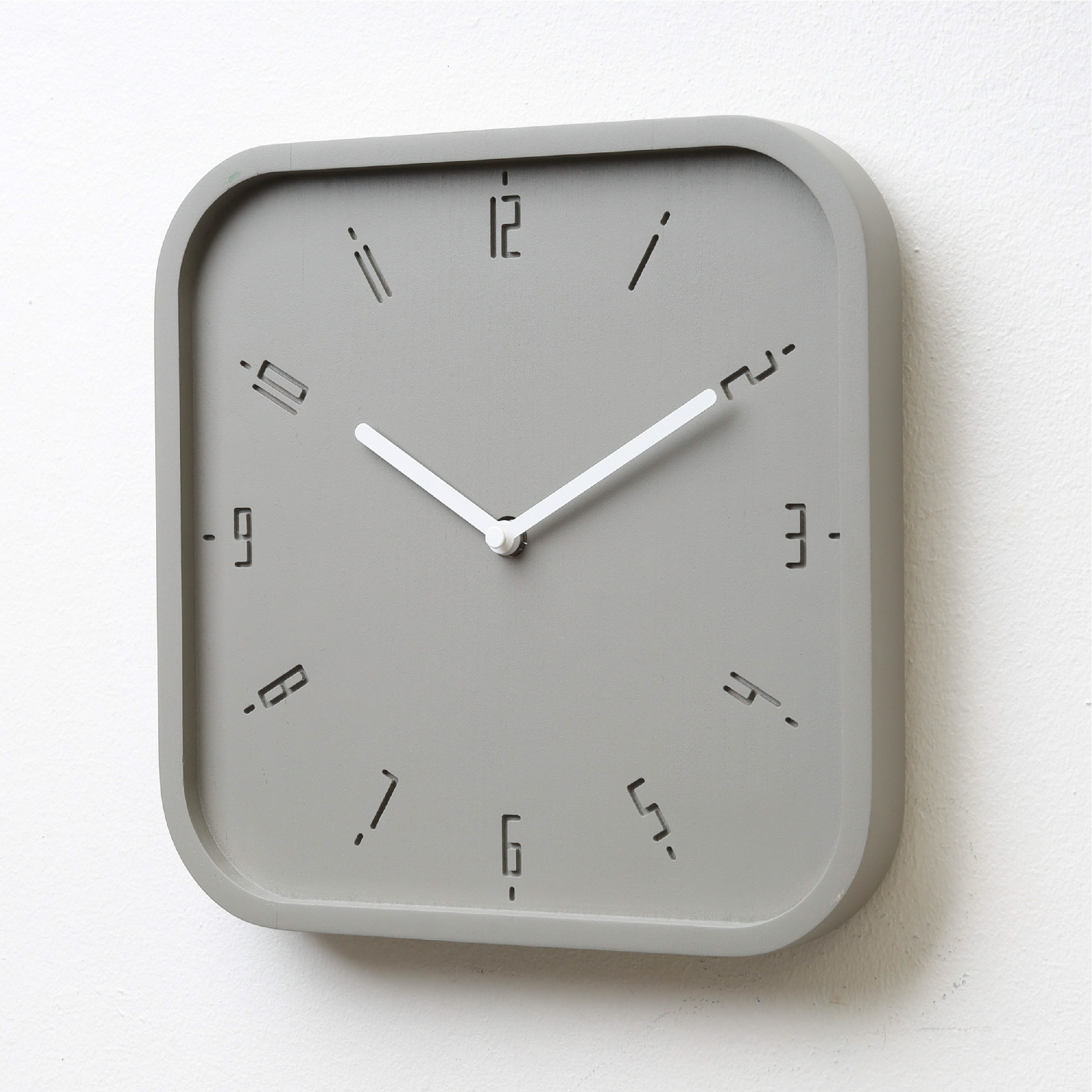 TIMY-S-Elementary Grey B.| White H. wall clock