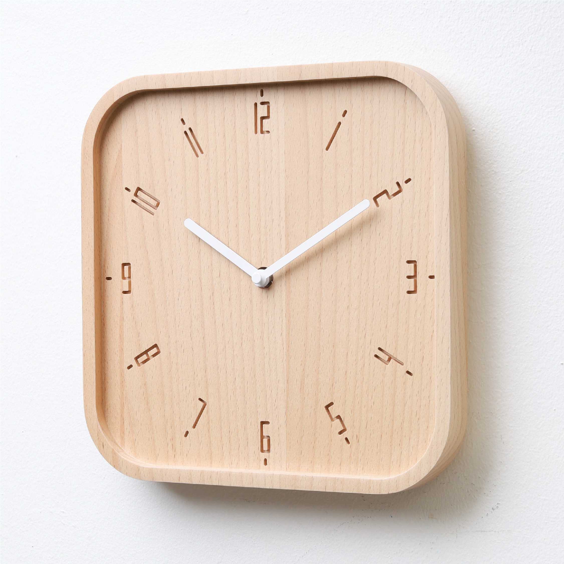 TIMY-S-Natural B. | White H. wall clock
