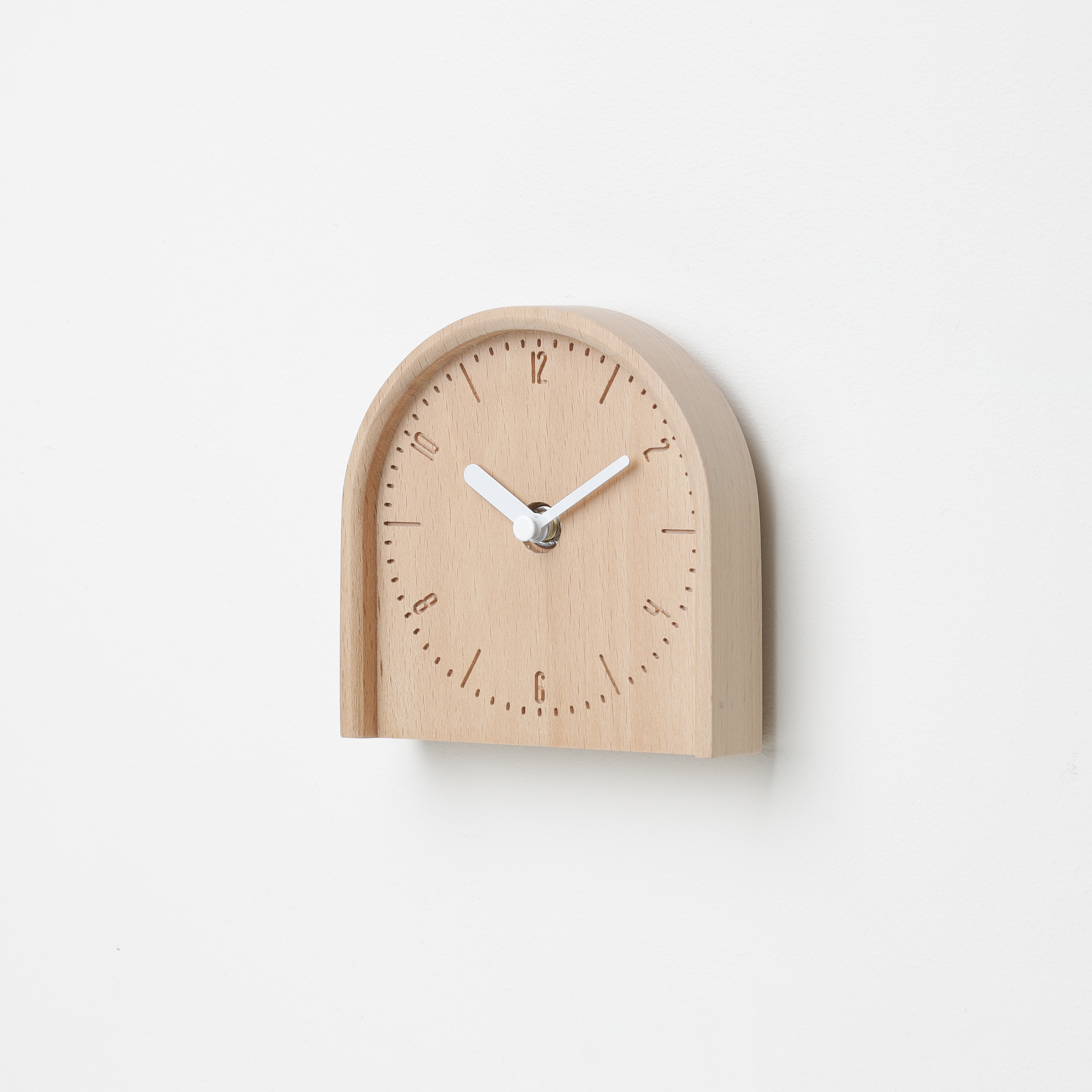 COBY-T-Natural B. | White H. wall/table clock
