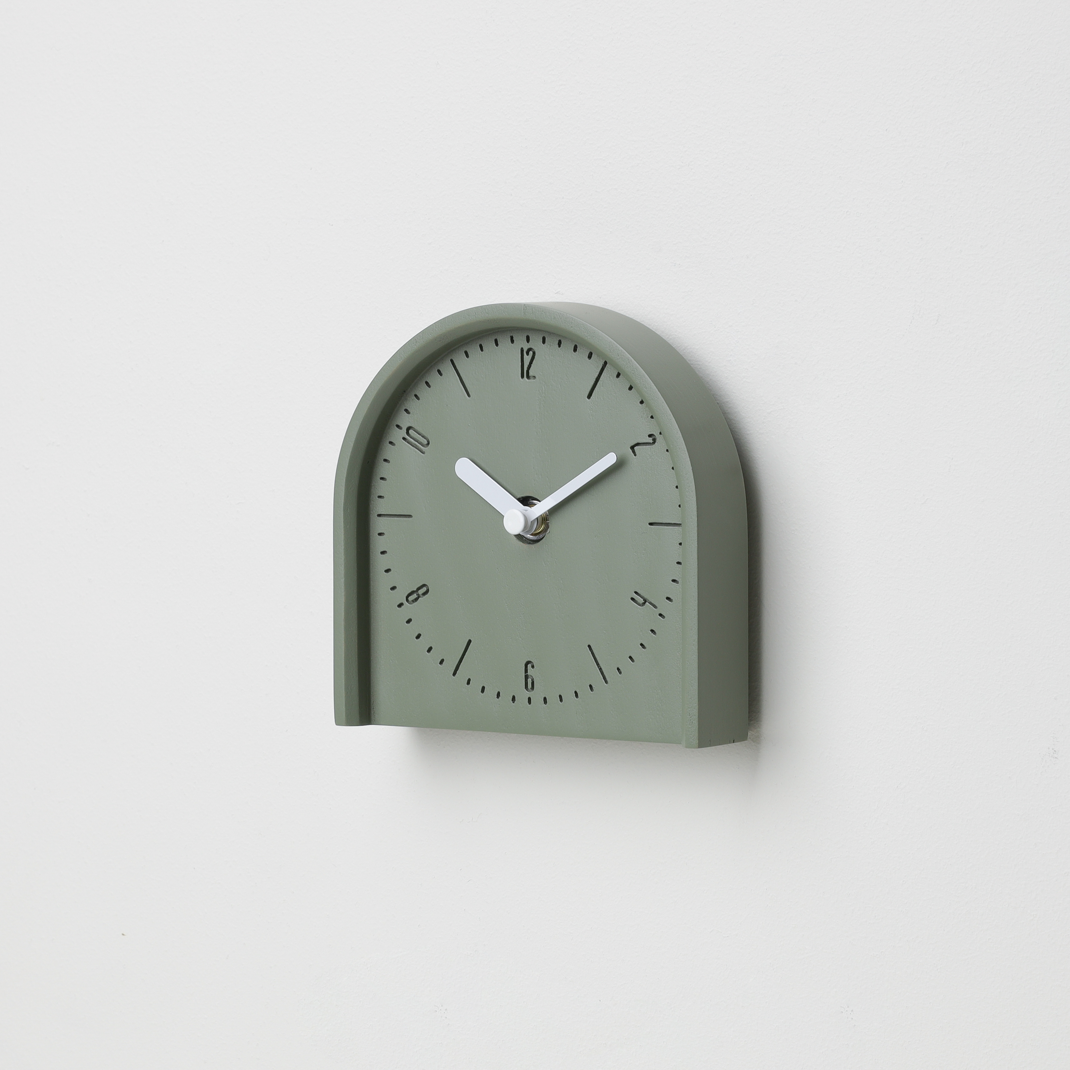 COBY-T-Olive Green B. | White H. wall-table clock