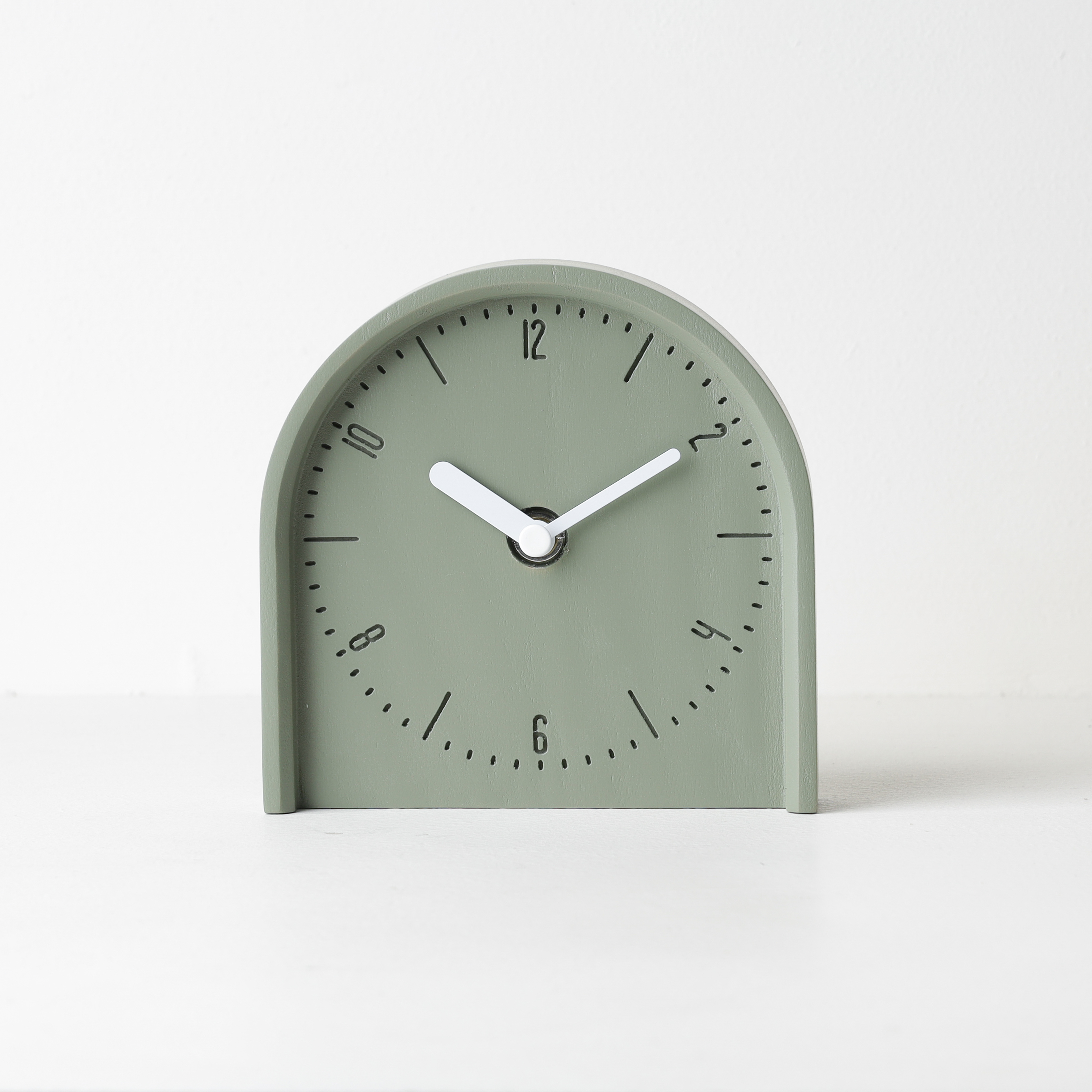 COBY-T-Olive Green B. | White H. wall-table clock